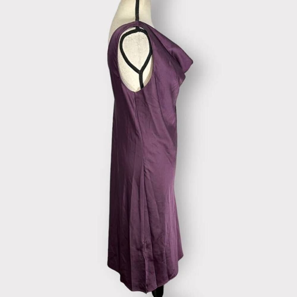 Olive + Oak Slip Dress Women's Small Purple One Shoulder Satin Knee Length NWT - Picture 5 of 8